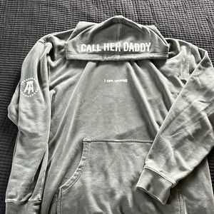 Call her daddy gray hoodie XL